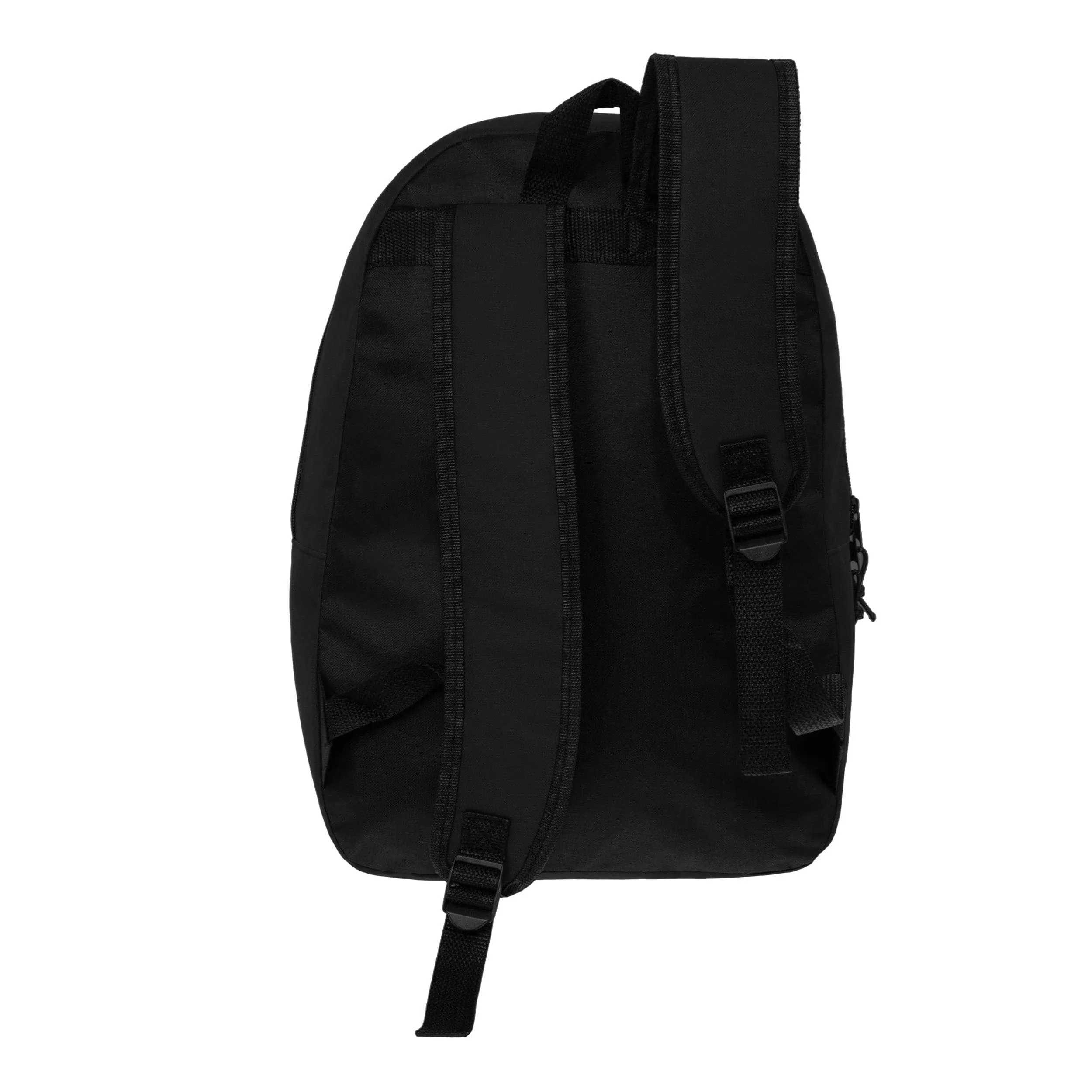 15" Kids Basic Wholesale Backpack in Black - Bulk Case of 24