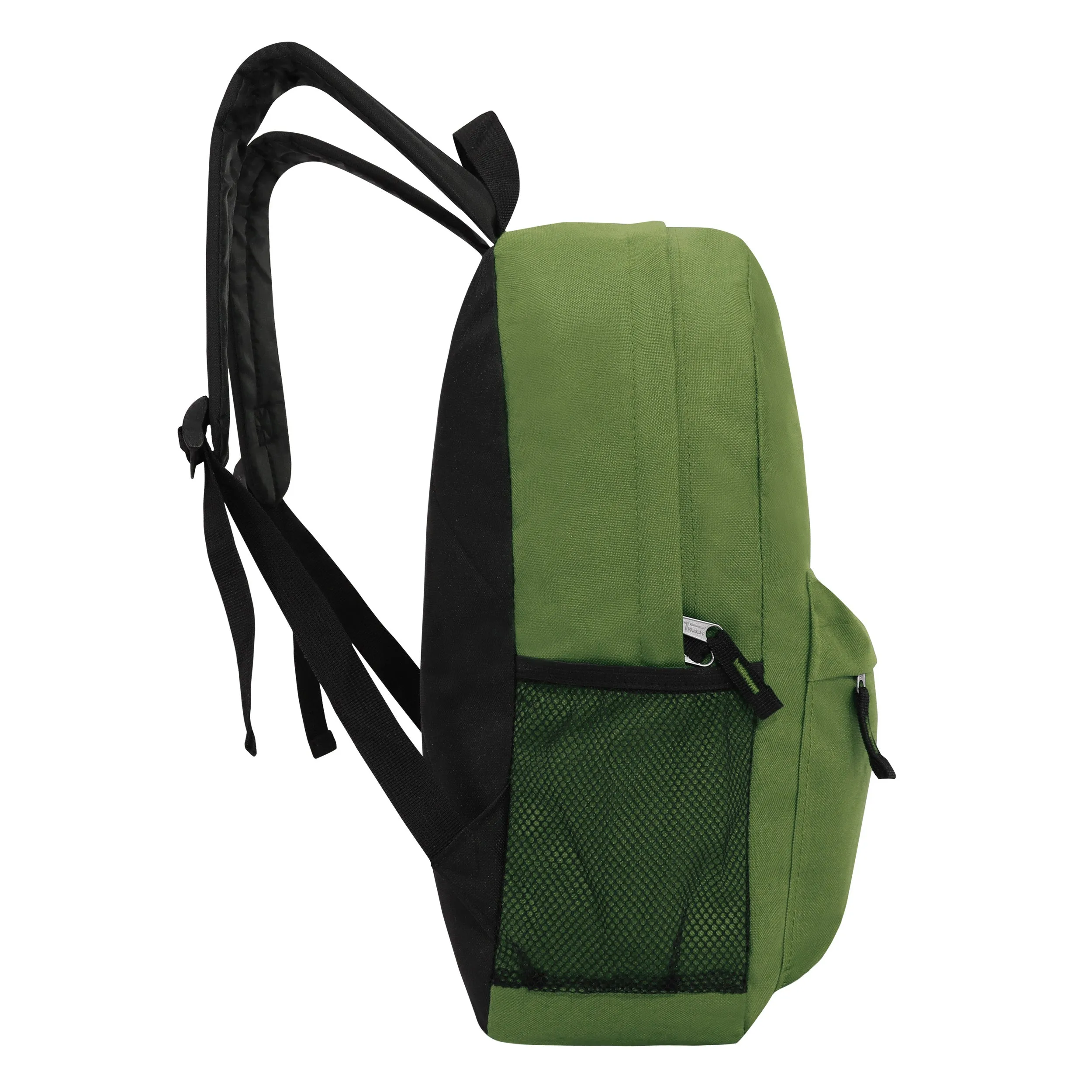 17" Bulk Classic Olive Backpack - Wholesale Case of 24 Bookbags