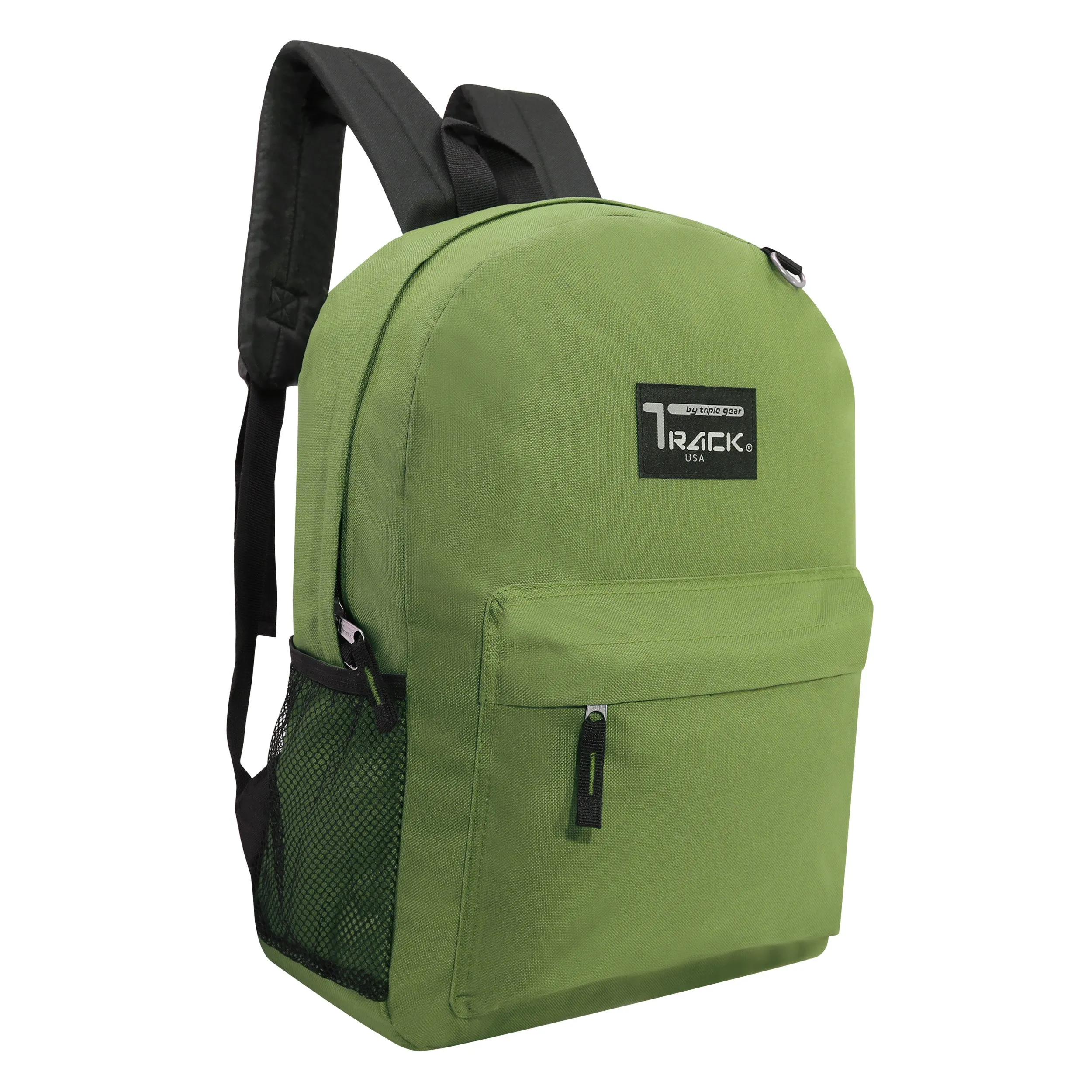 17" Bulk Classic Olive Backpack - Wholesale Case of 24 Bookbags