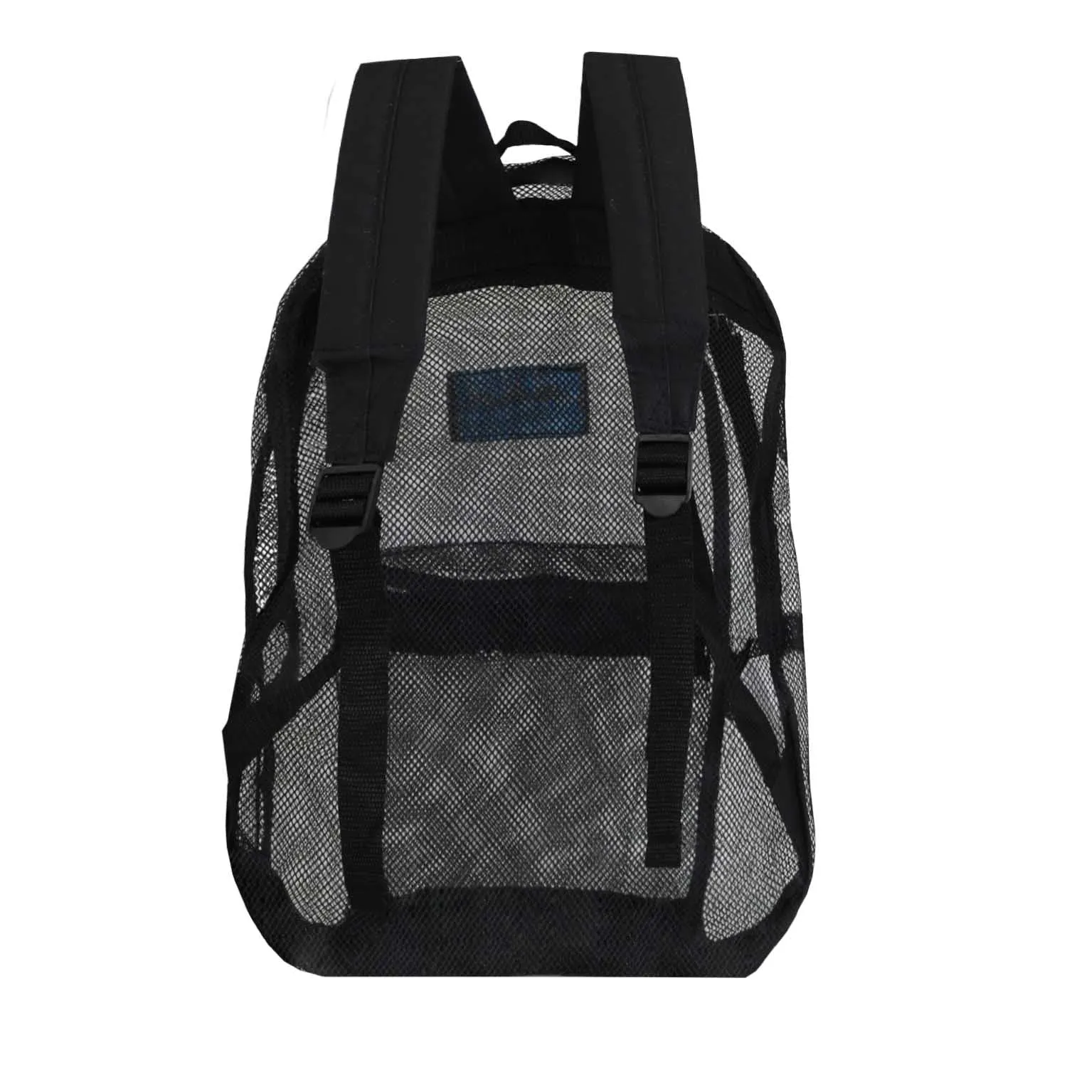 17" See Through Mesh Backpacks - Black -Wholesale Case of 24 Bookbags