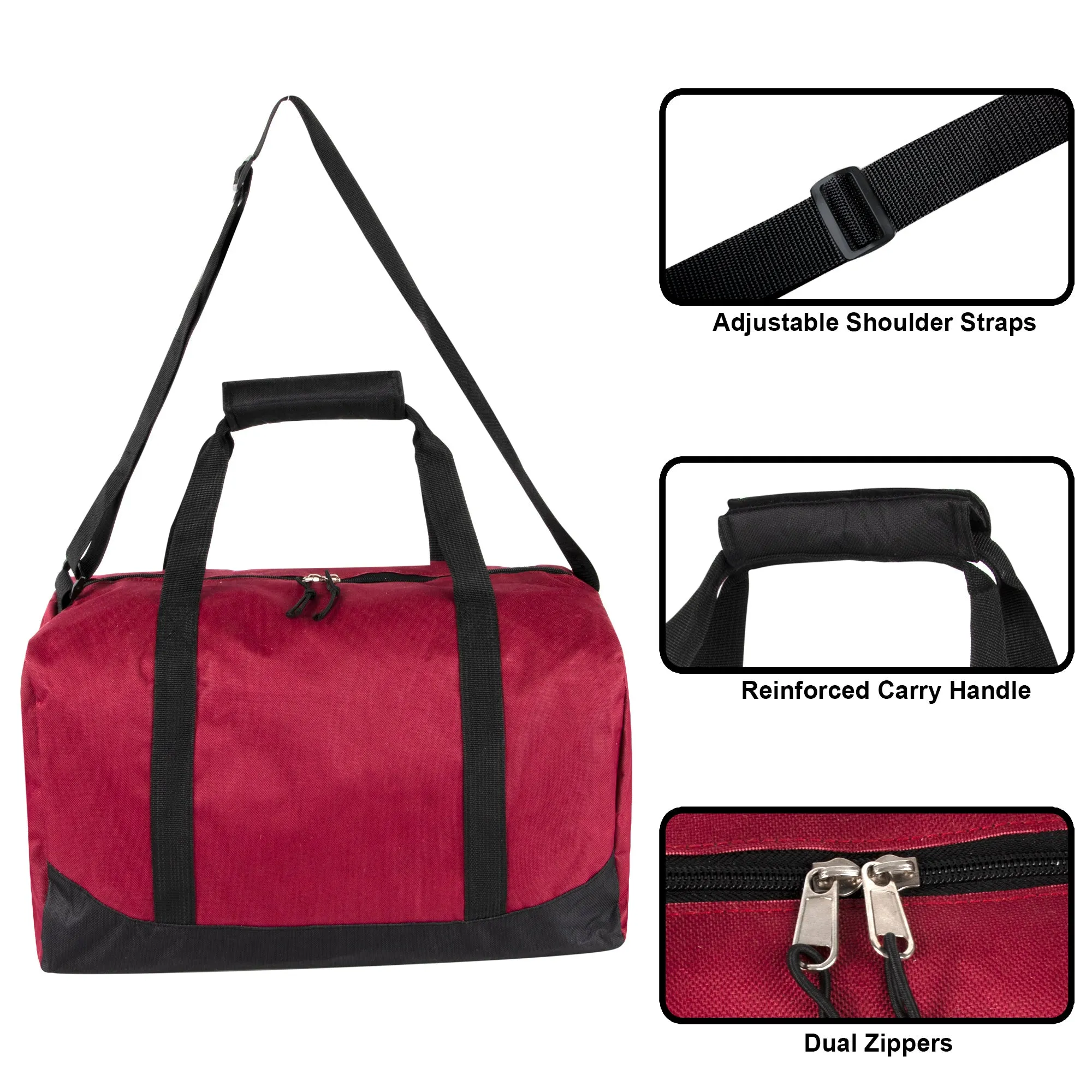 44cm Duffel Bag Medium 28L Capacity - Red