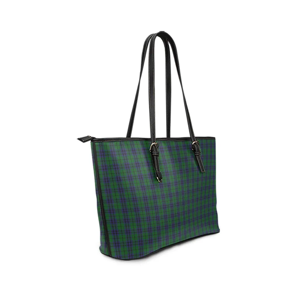 Austin Tartan Leather Tote Bag