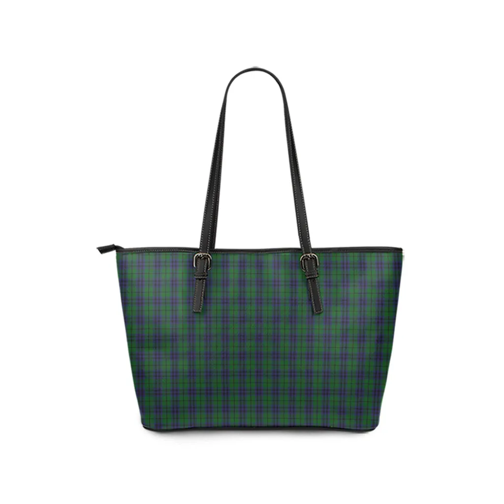 Austin Tartan Leather Tote Bag