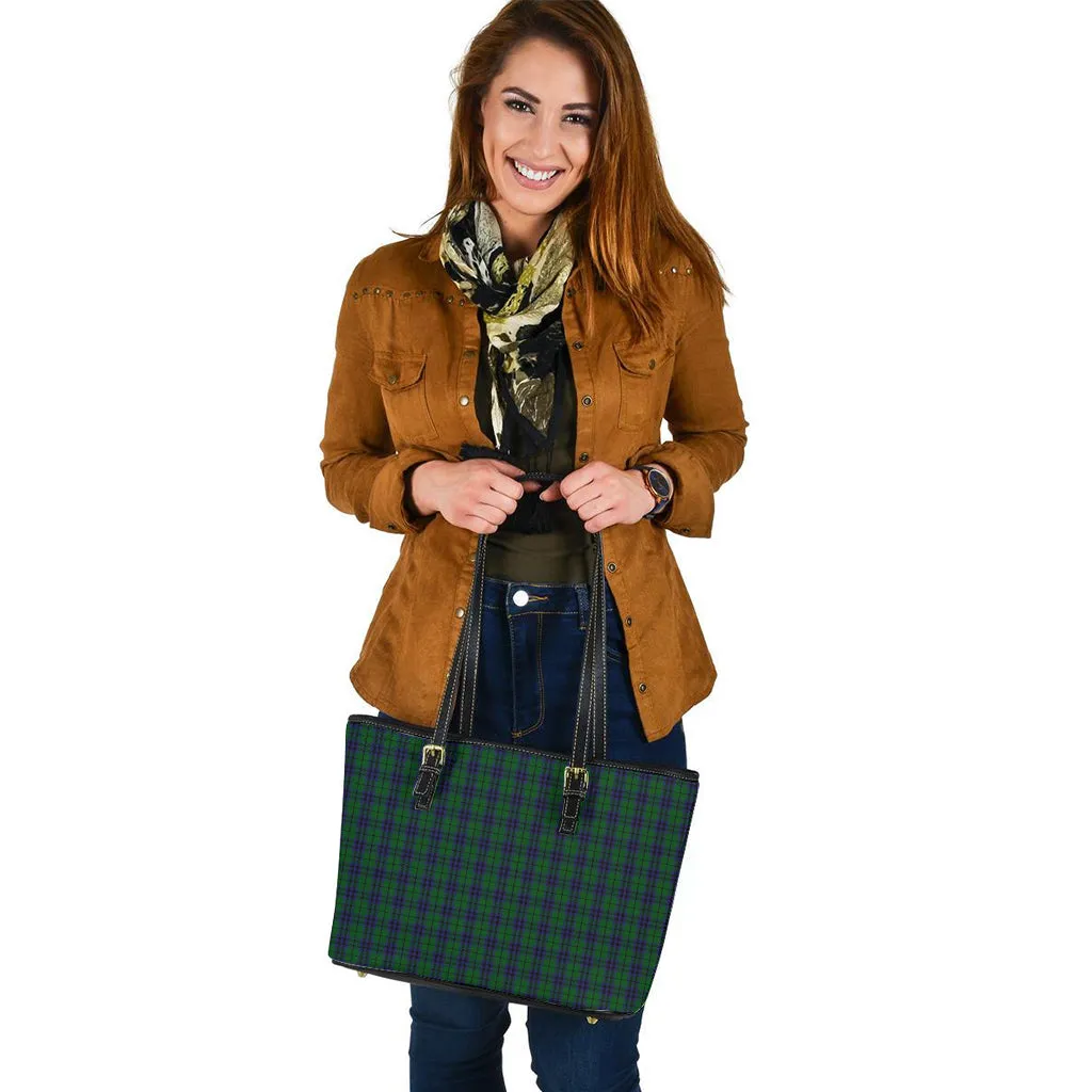 Austin Tartan Leather Tote Bag