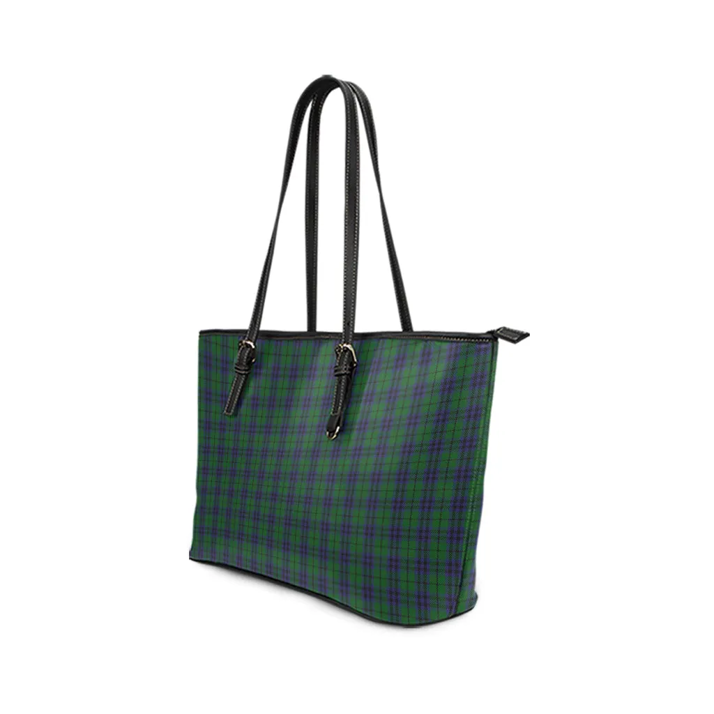 Austin Tartan Leather Tote Bag