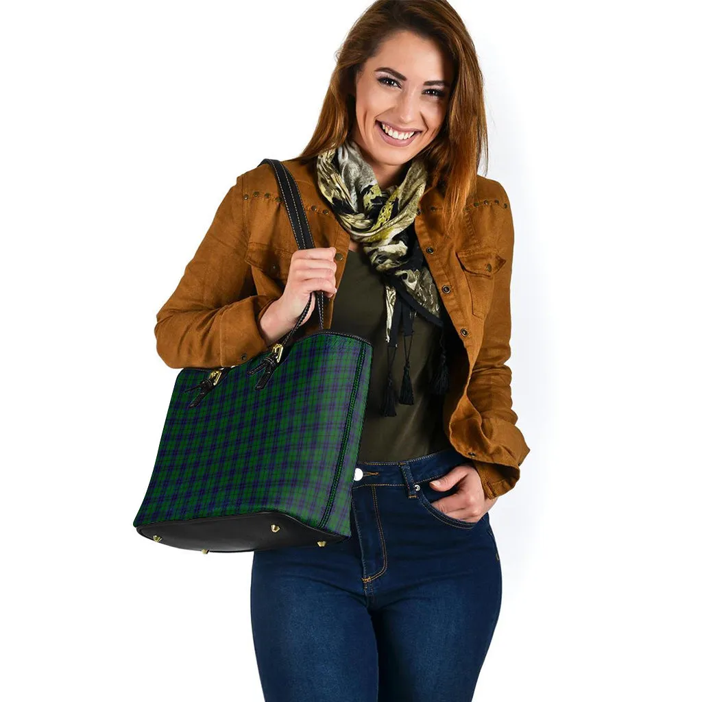 Austin Tartan Leather Tote Bag