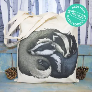 Badger Couple Eco Tote Bag ~ Made from Recycled Plastic!