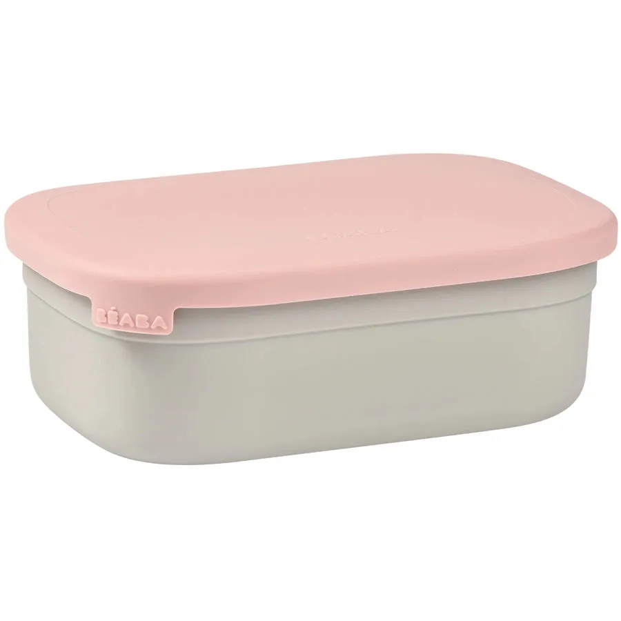 Beaba Stainless Steel Lunch Box Velvet (Grey/Dusty Rose)