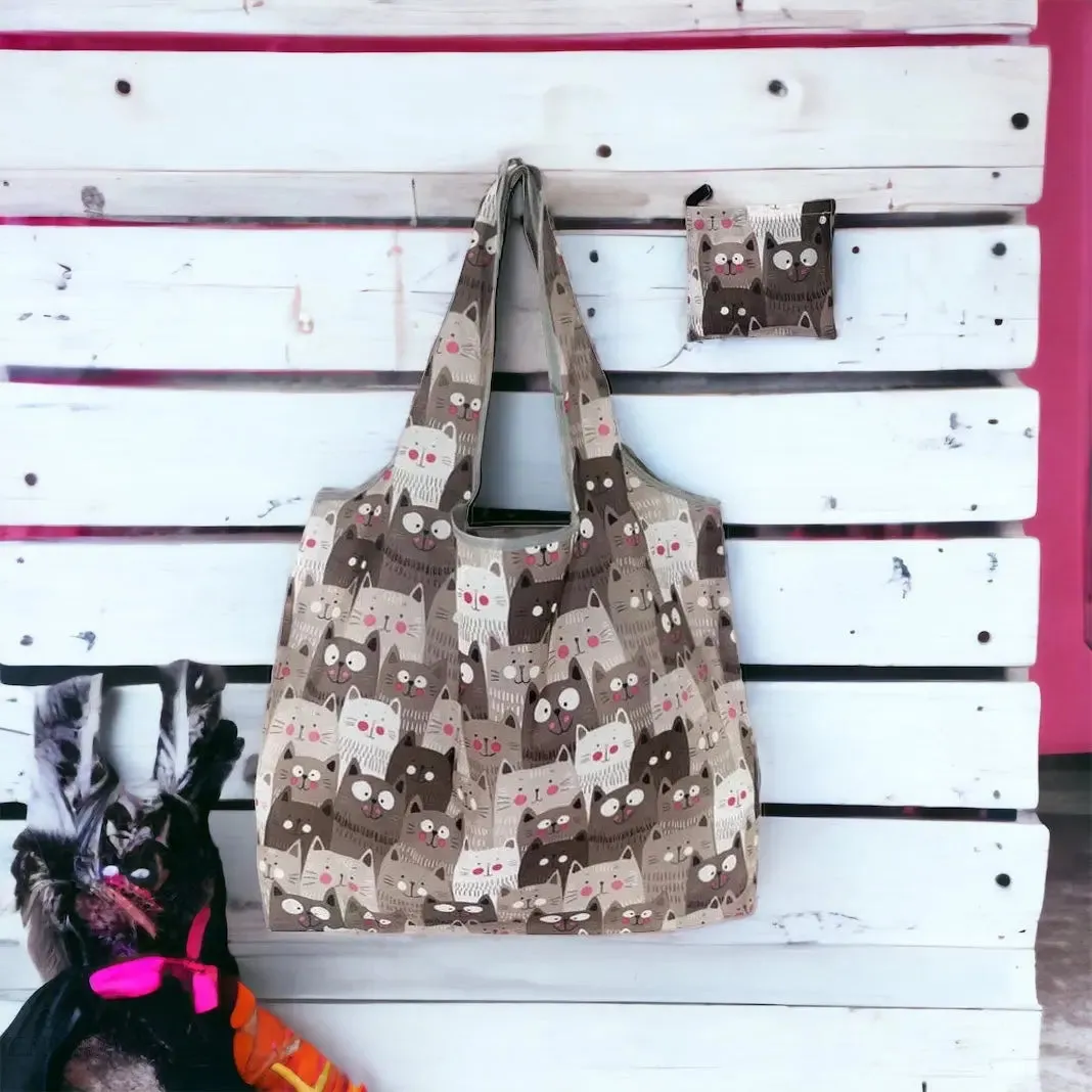 Cat Pattern Eco-Friendly Bag