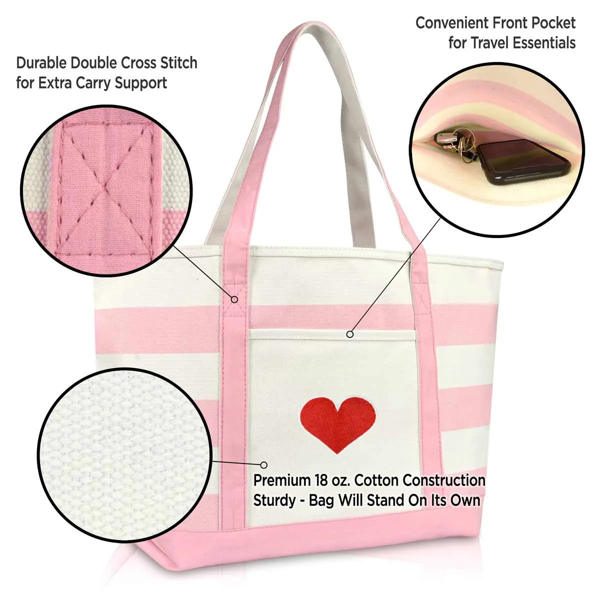 Dalix Heart Tote Bag