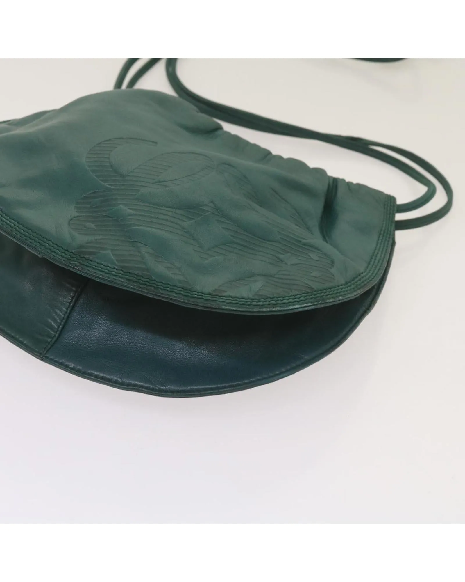 Green Leather Shoulder Bag by LOEWE