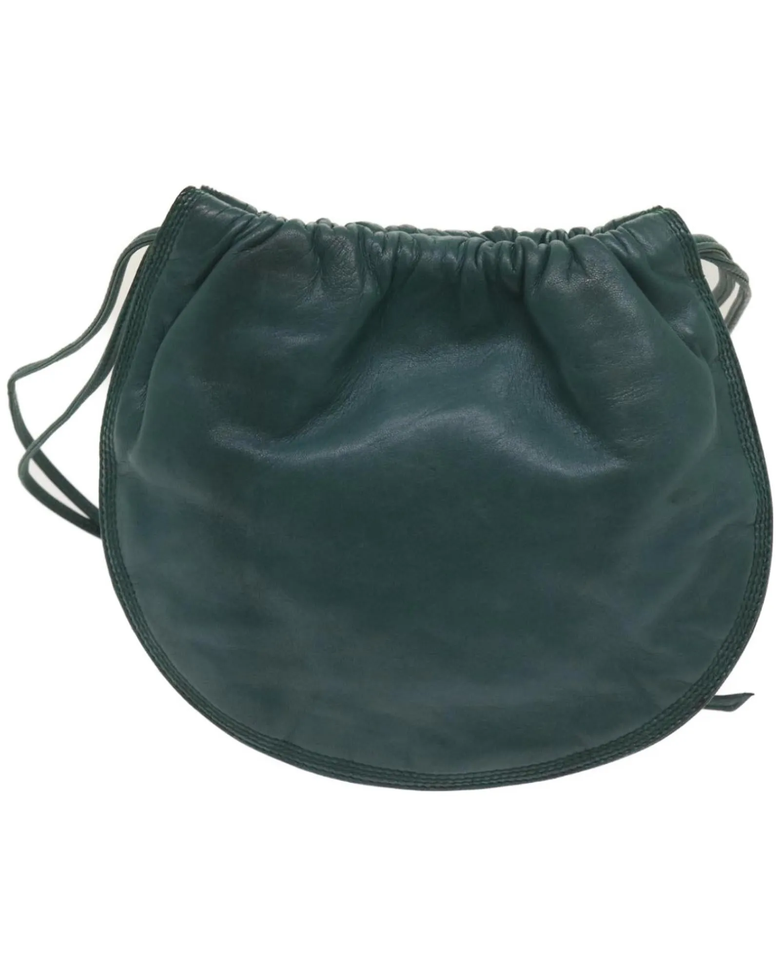 Green Leather Shoulder Bag by LOEWE