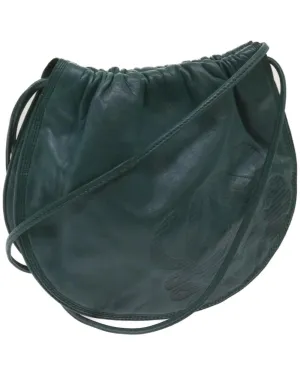 Green Leather Shoulder Bag by LOEWE