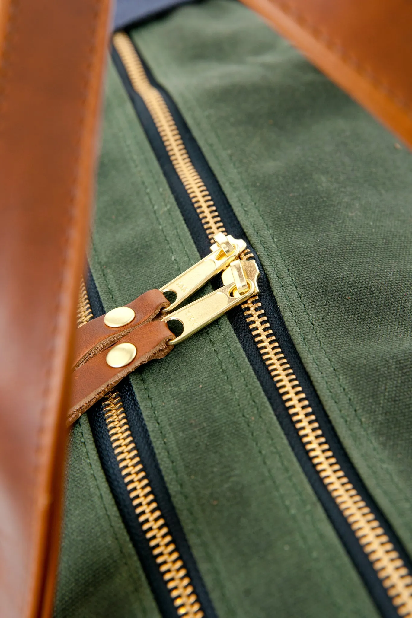 Hunter Green Waxed Canvas Heritage Weekender Duffel