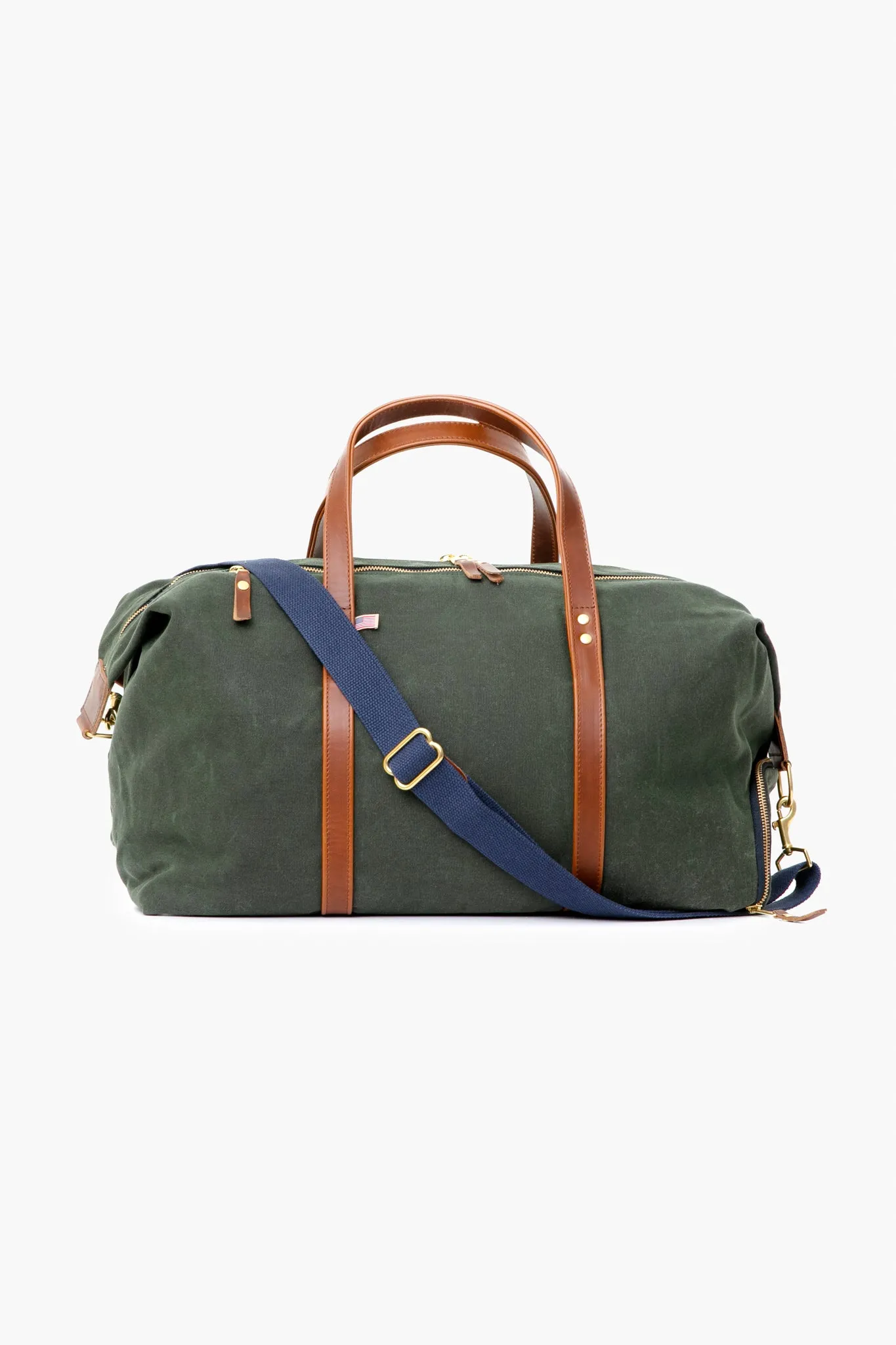 Hunter Green Waxed Canvas Heritage Weekender Duffel