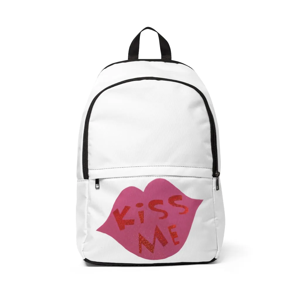 Kiss Me Unisex Fabric Backpack