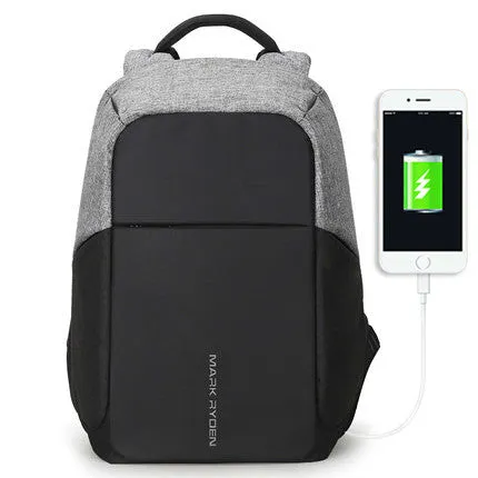 Laptop Backpack with Hidden Pocket 15inch for Men USB Charging Port Travel Backpack