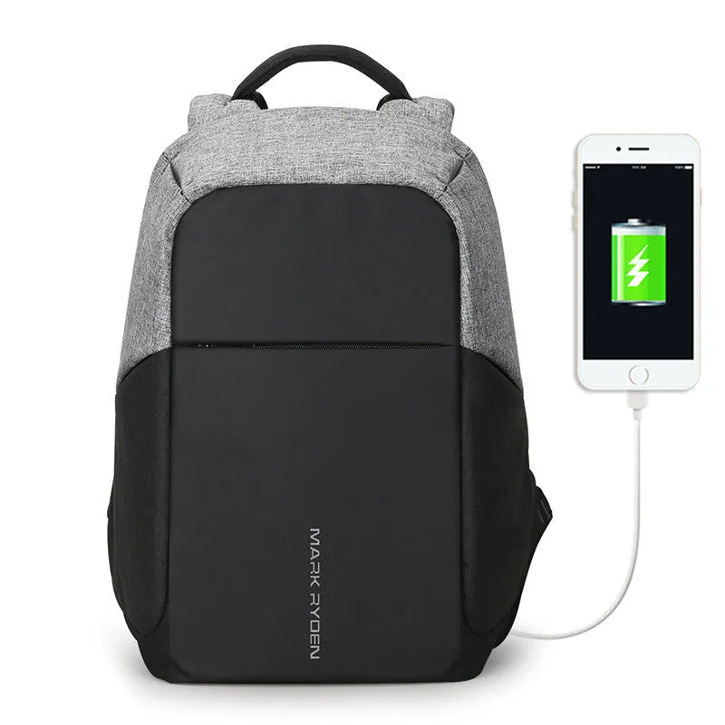 Laptop Backpack with Hidden Pocket 15inch for Men USB Charging Port Travel Backpack