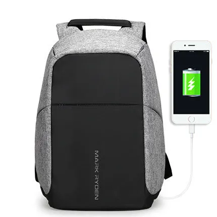 Laptop Backpack with Hidden Pocket 15inch for Men USB Charging Port Travel Backpack