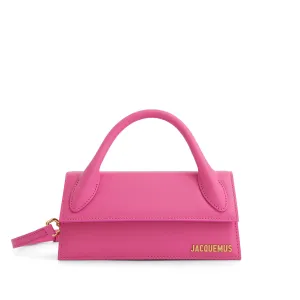 Le Chiquito Long Leather Bag in Pink