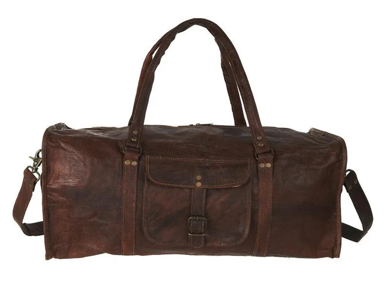 Leather Carry On Duffel 22"