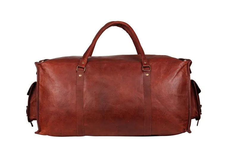 Leather Carry On Duffel 22"