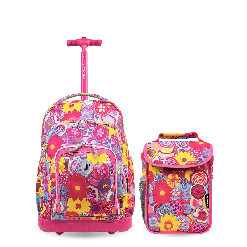 Lollipop Kids Rolling Backpack With Lunch Bag (16 Inch)