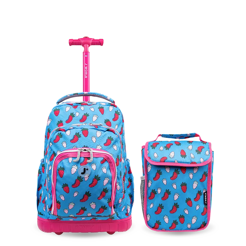 Lollipop Kids Rolling Backpack With Lunch Bag (16 Inch)