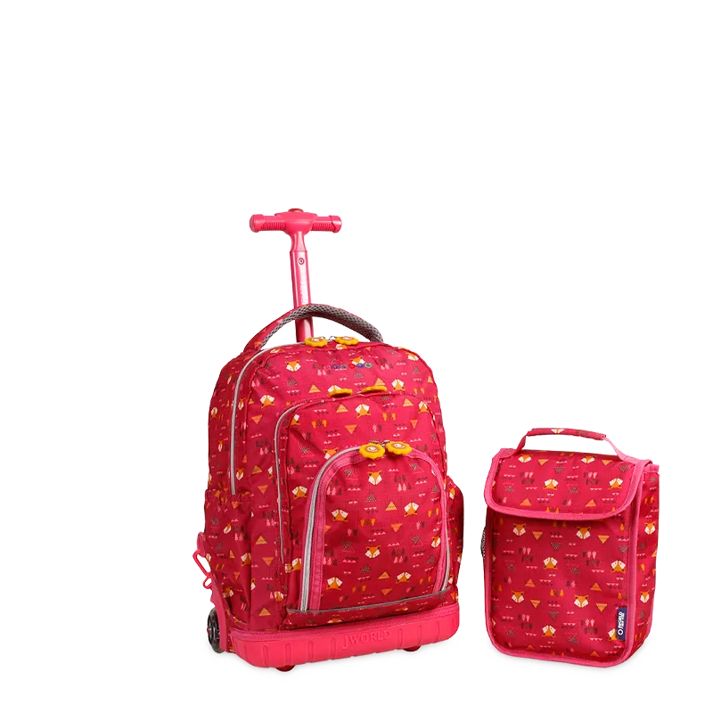 Lollipop Kids Rolling Backpack With Lunch Bag (16 Inch)