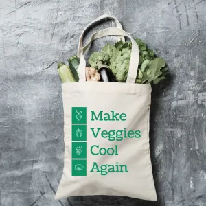 Make Veggies Cool Again Tote Bag with Zipper