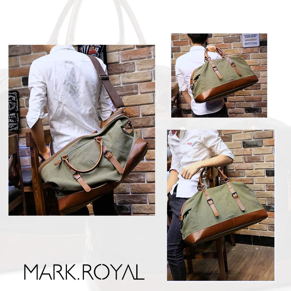 Mark Royal Men's Canvas Leather Duffel Bag