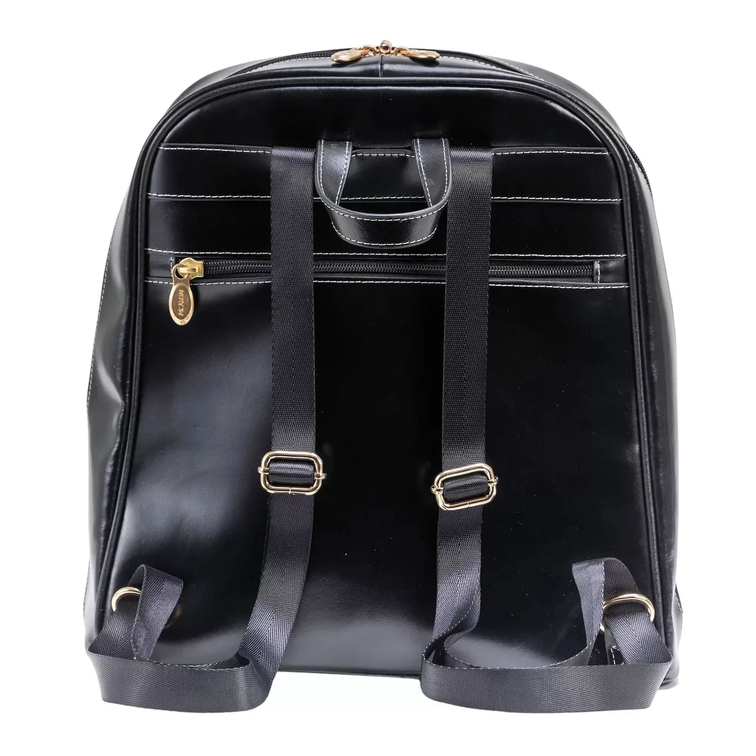 McKlein Olympia business class leather laptop backpack, black