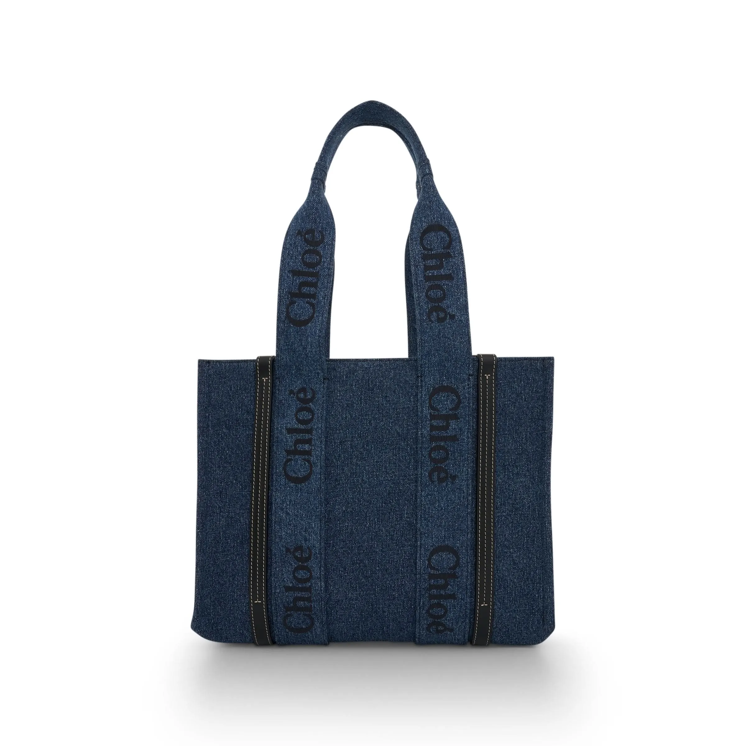 Medium Woody Tote Bag in Denim