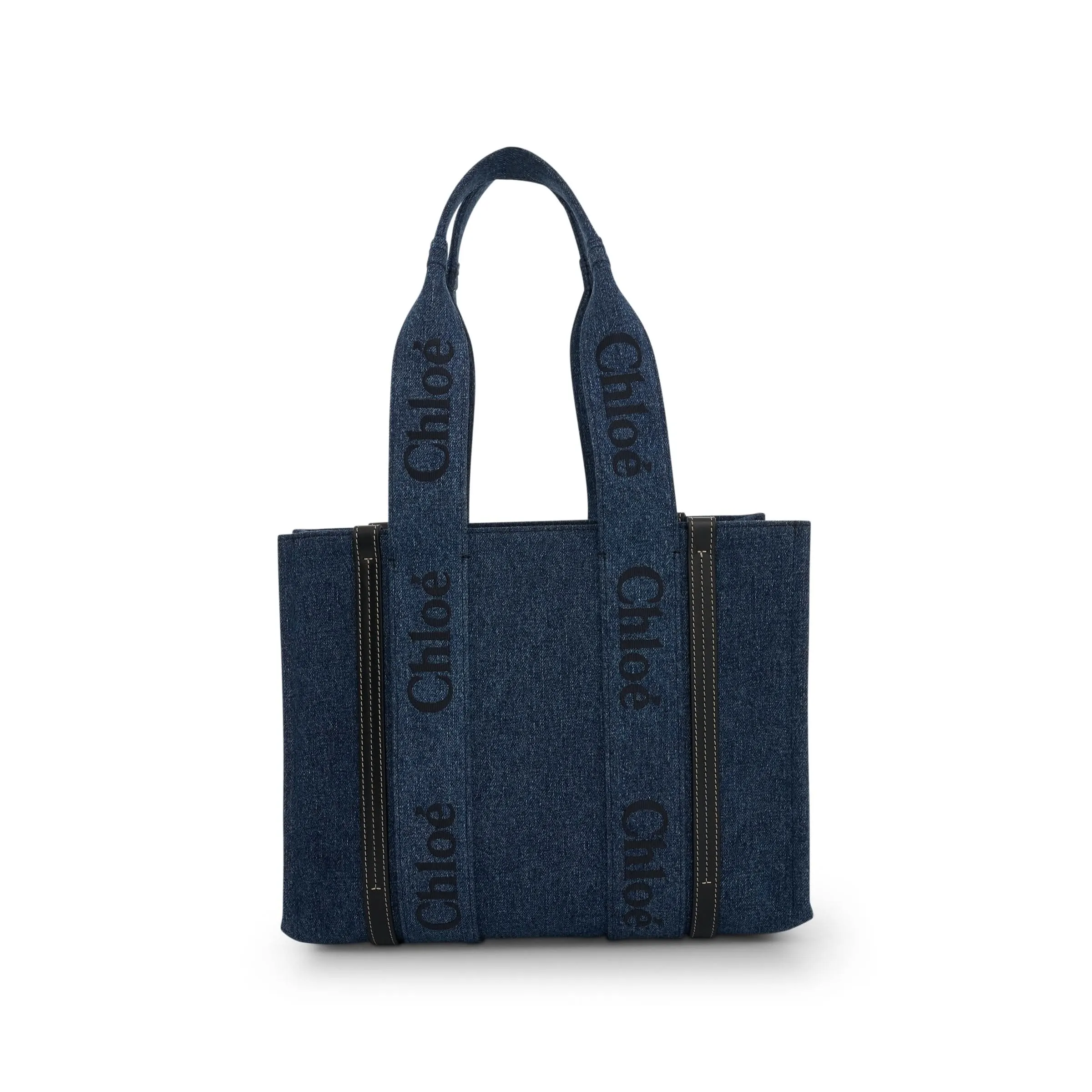 Medium Woody Tote Bag in Denim