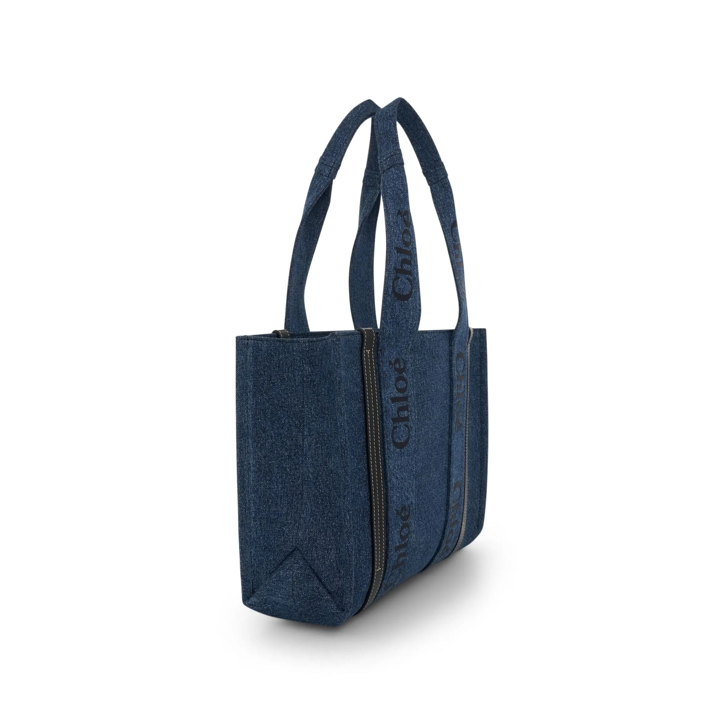 Medium Woody Tote Bag in Denim