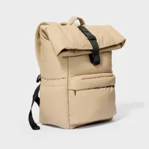 New - Puffer 16" Backpack Tan - Open Story️