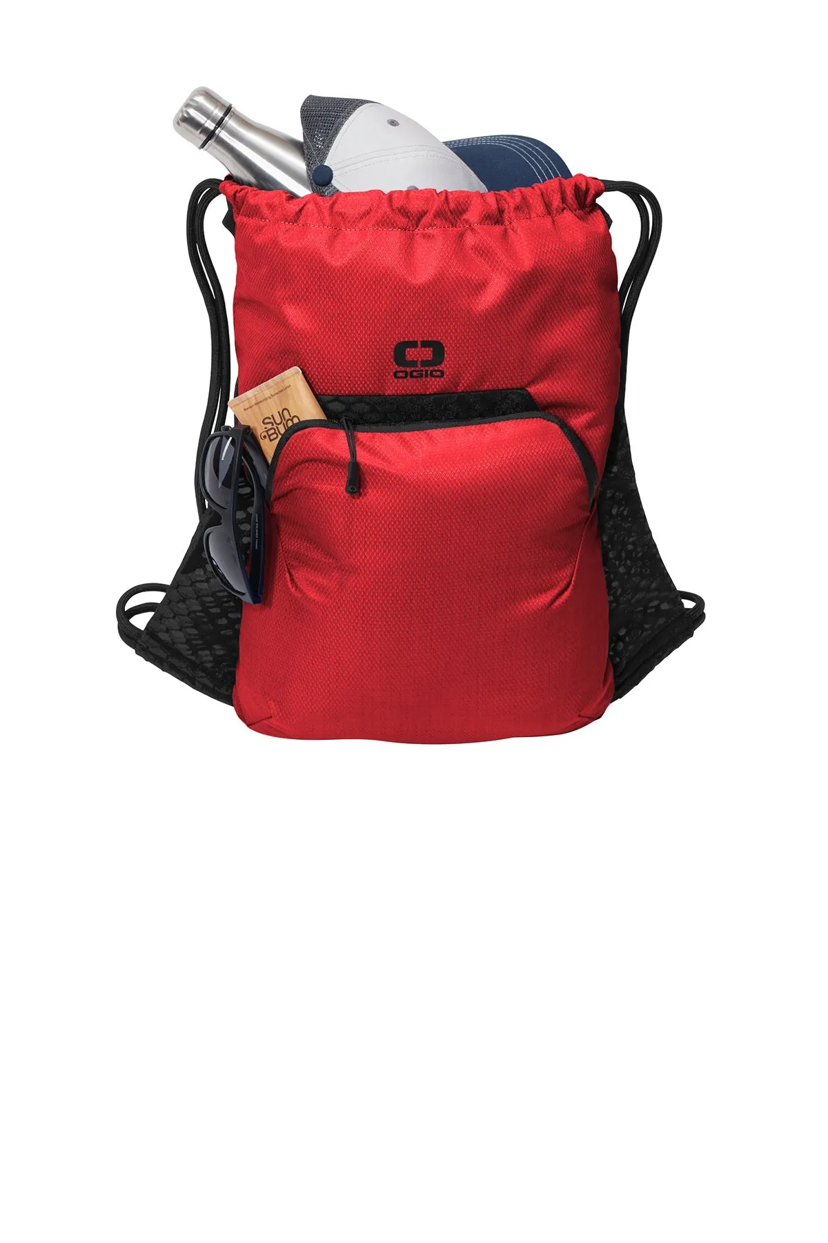 OGIO Boundary Cinch Customzied Backpacks, Ripped Red