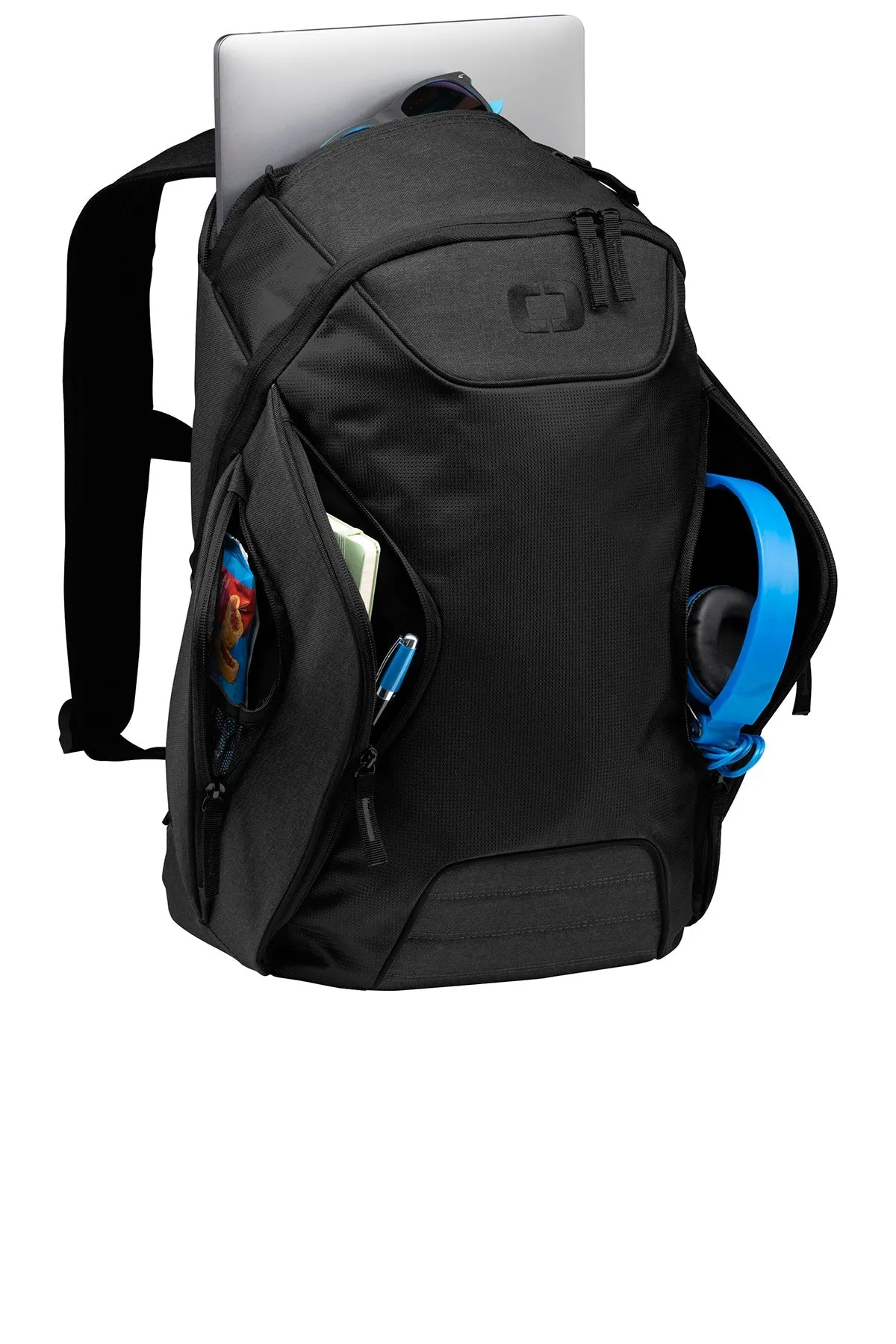 OGIO Hatch Customzied Backpacks, Black/ Heather Grey