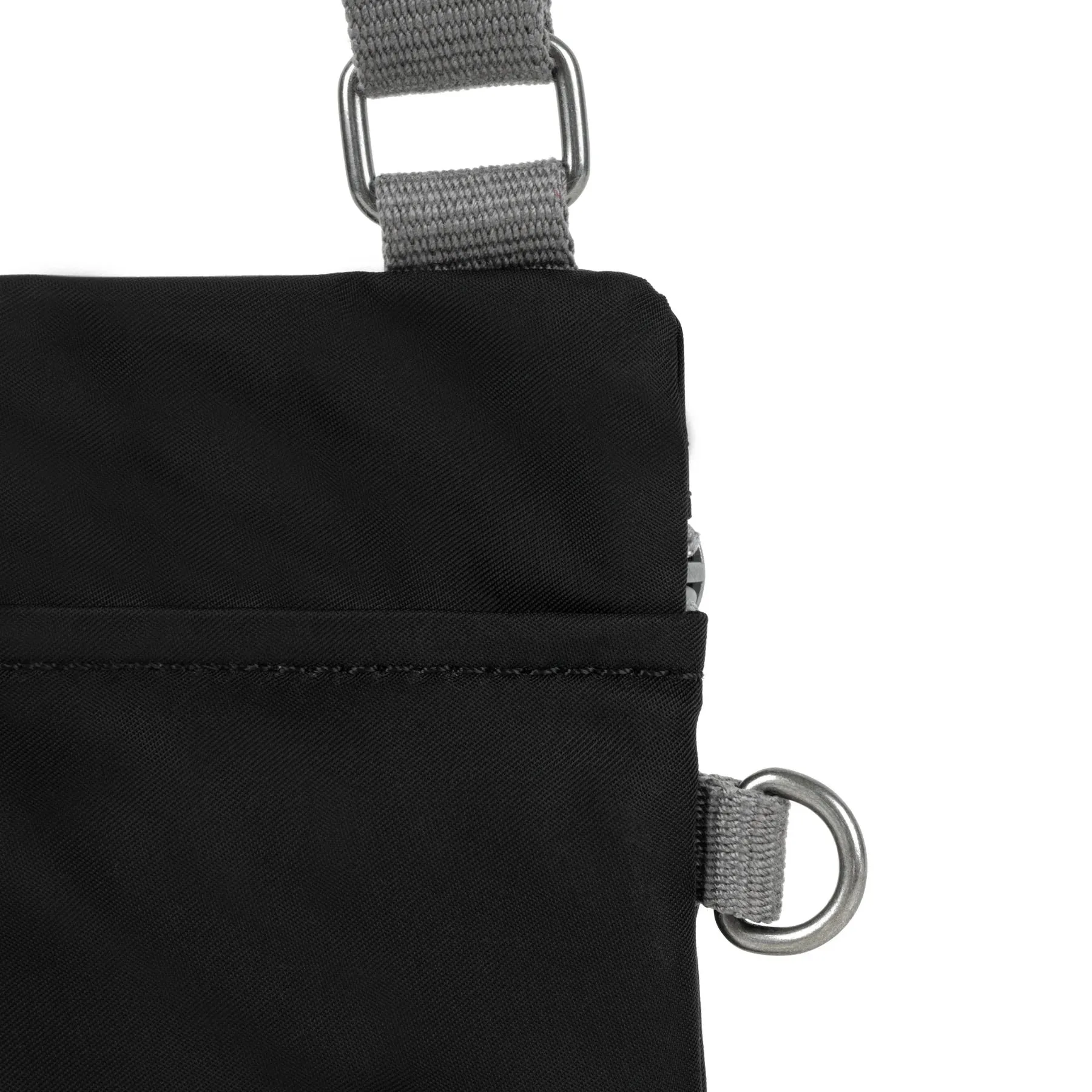 ORI Chelsea Recycled Nylon Crossbody Extra Pocket Bag – Black