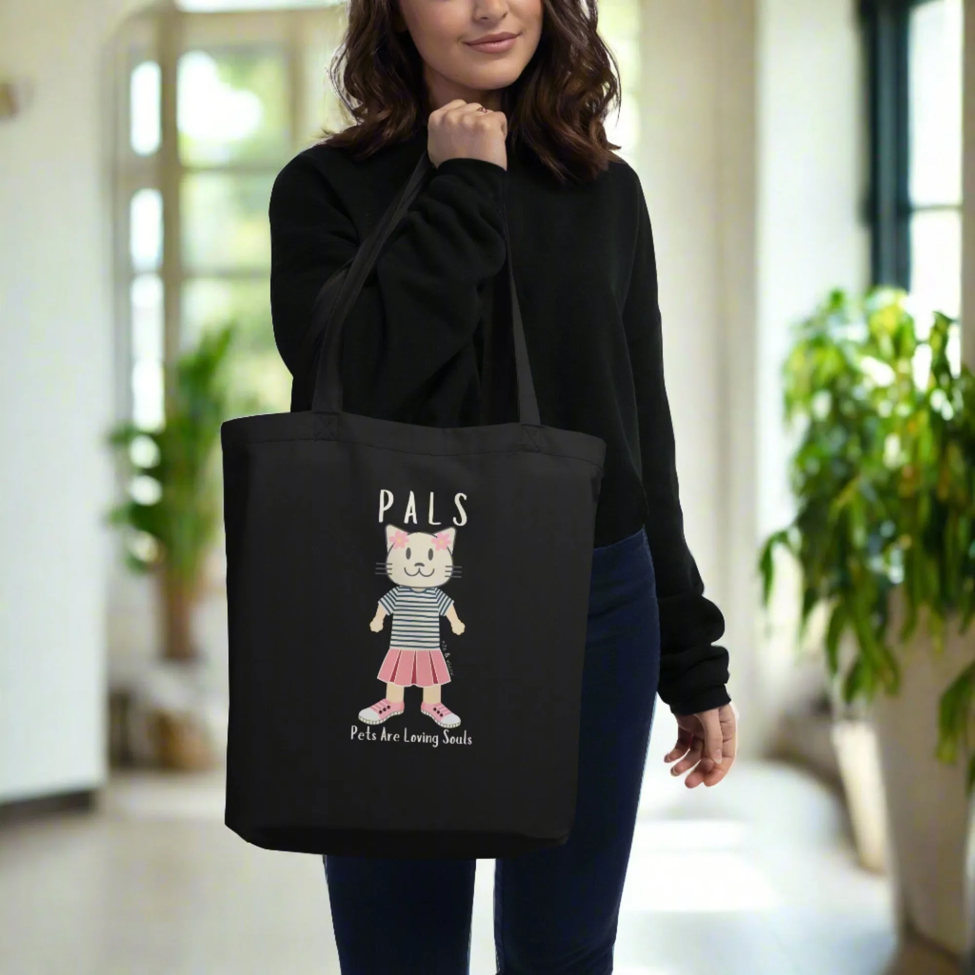 PALS, Cat themed sustainable Tote Bag