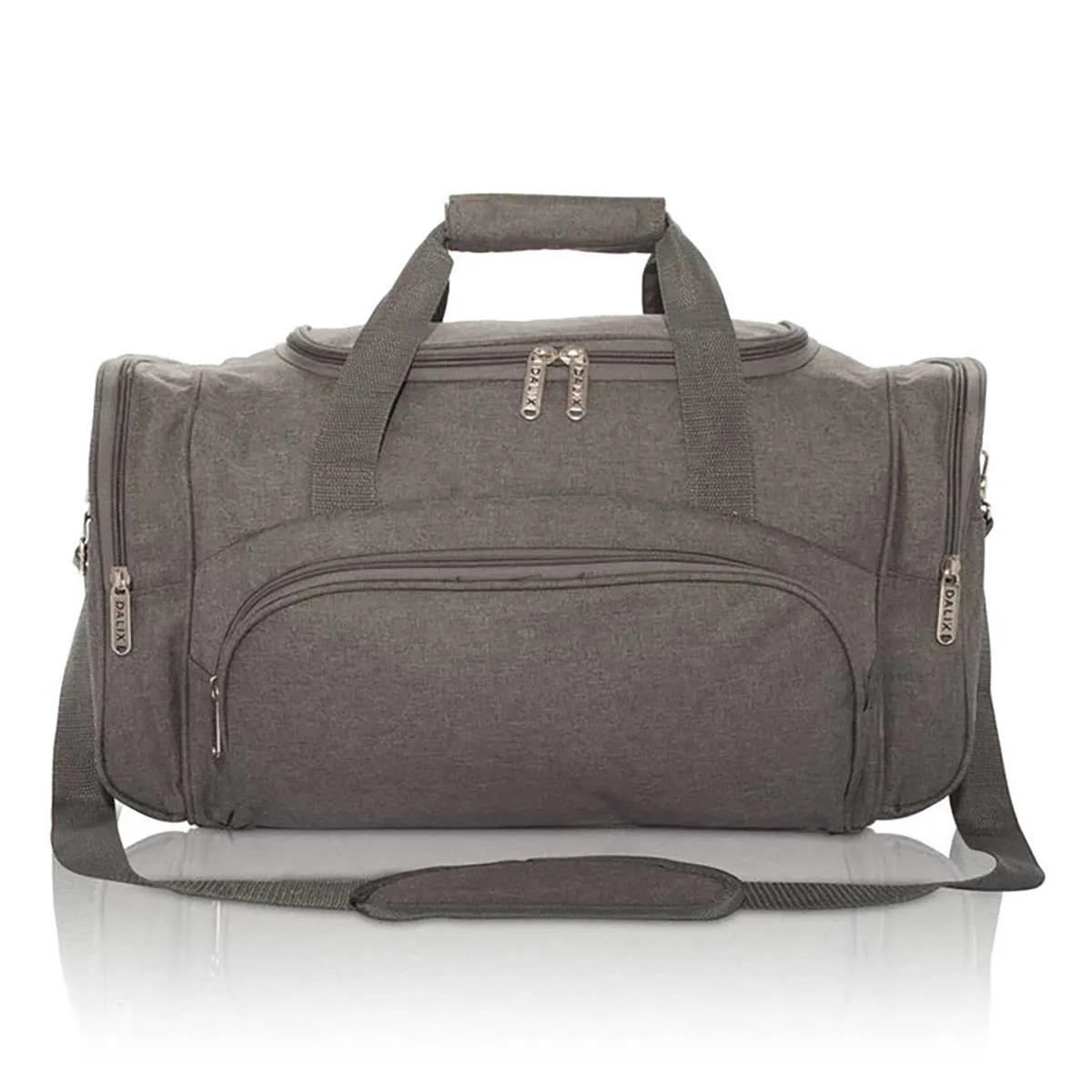 Personalized Gray Duffel Bag