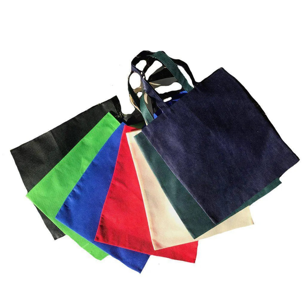 Plain Reusable Grocery Shopping Tote Bags Recycled Eco Friendly 15inch