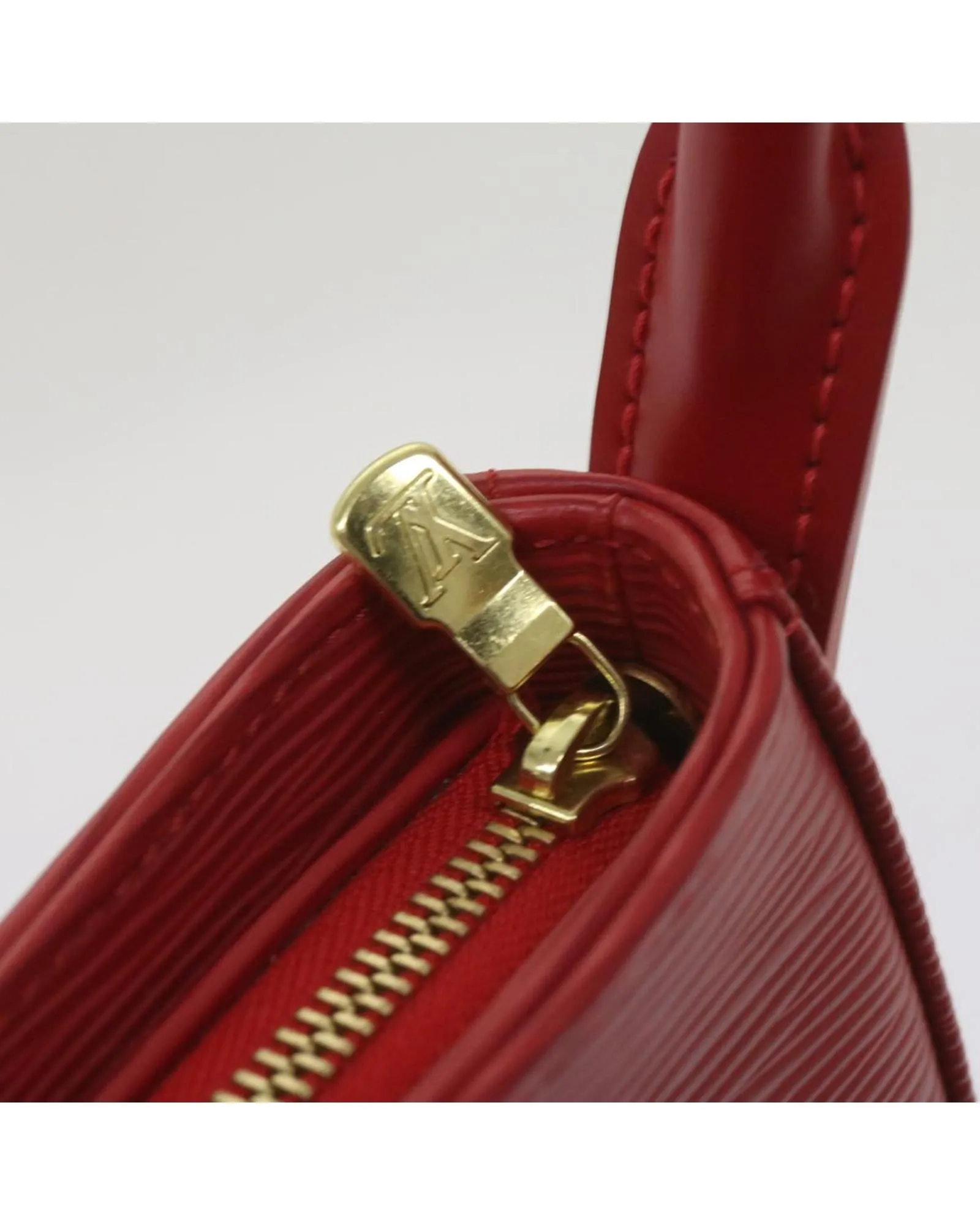 Red Epi Shoulder Bag with Looping Design - Authentic LV