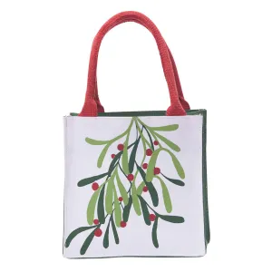 rockflowerpaper - MISTLETOE Itsy Bitsy Reusable Gift Bag Tote