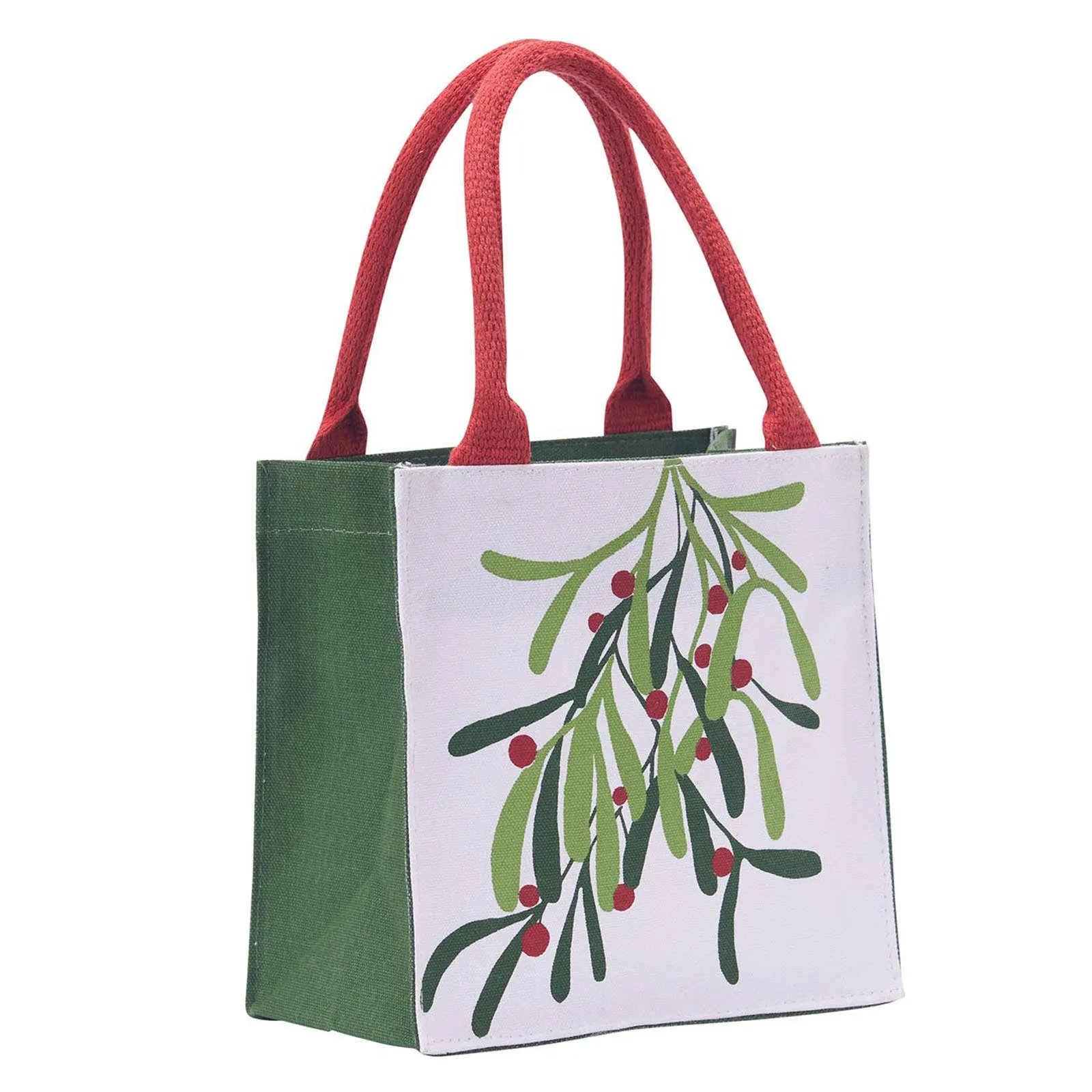 rockflowerpaper - MISTLETOE Itsy Bitsy Reusable Gift Bag Tote