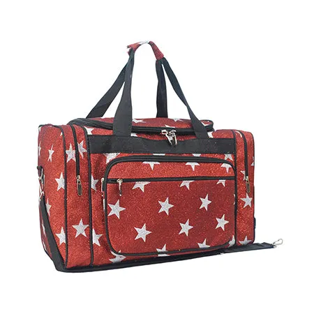 !SALE! Red Glitter Super Star NGIL Canvas Carry on 20" Duffle Bag