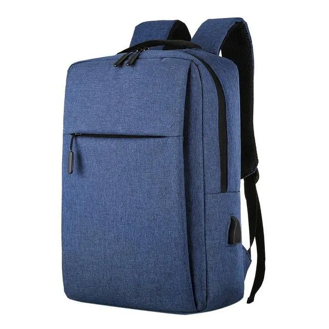 Slim 15" Laptop Backpack With USB Charging