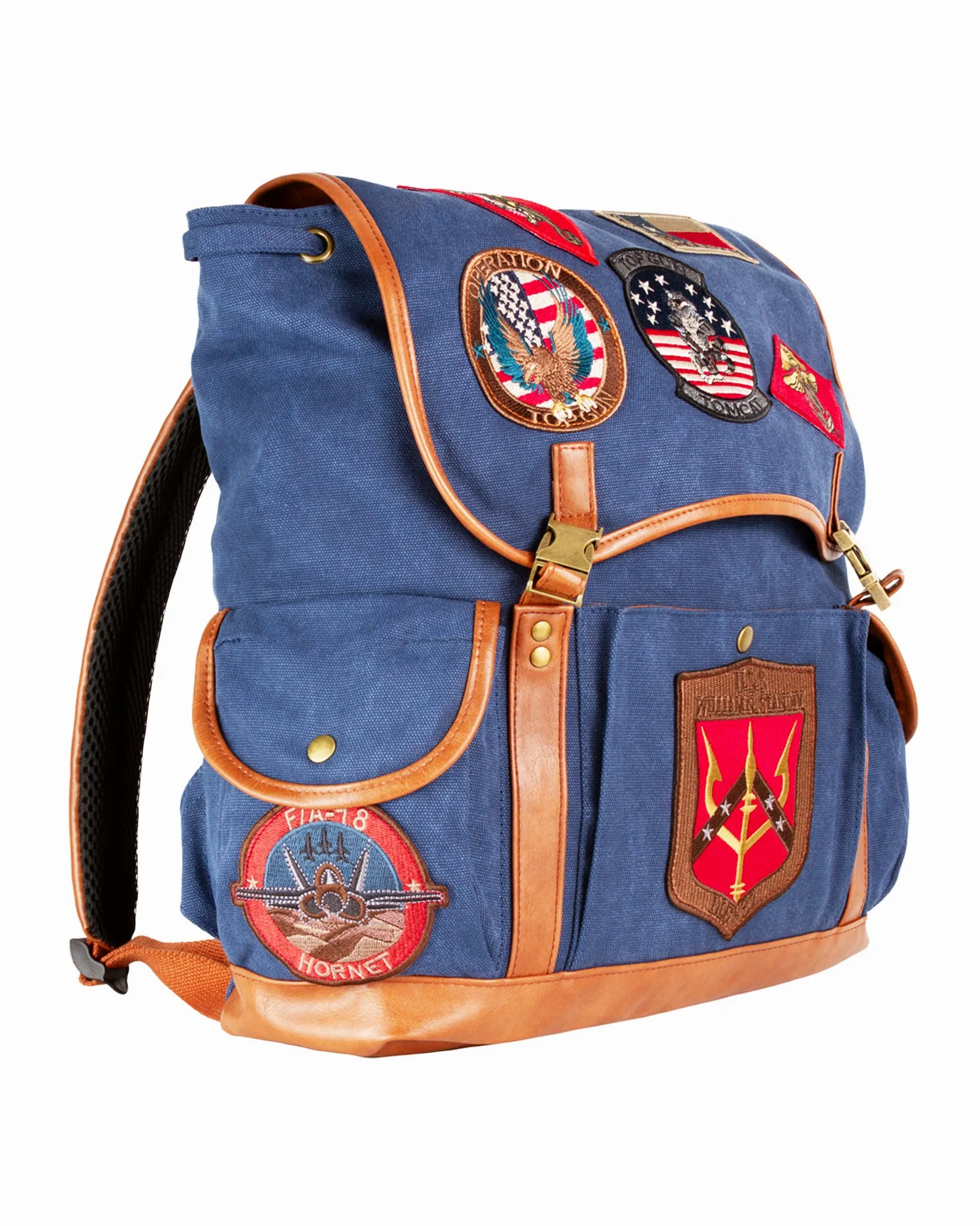 TOP GUN® CANVAS BACKPACK WITH PATCHES