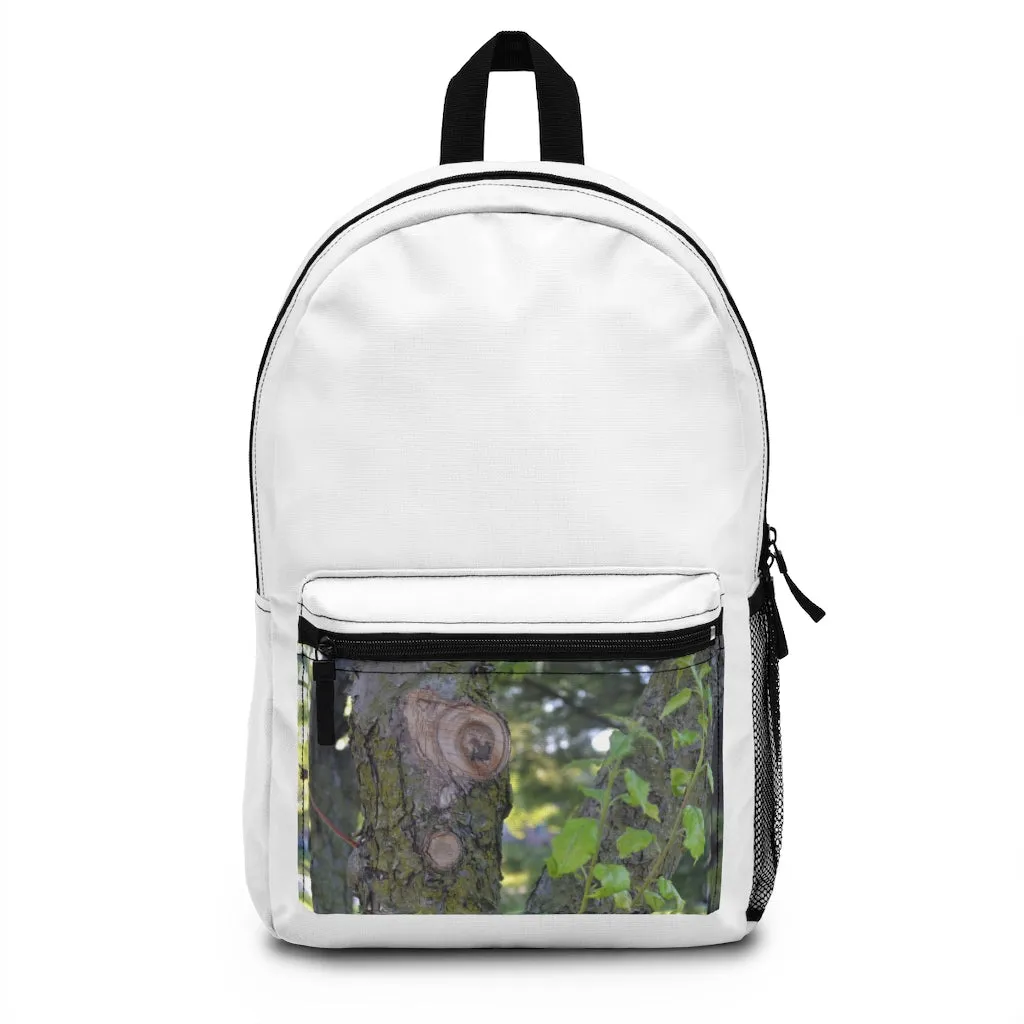 Tree Stump and Green Leaves Backpack (Made in USA)