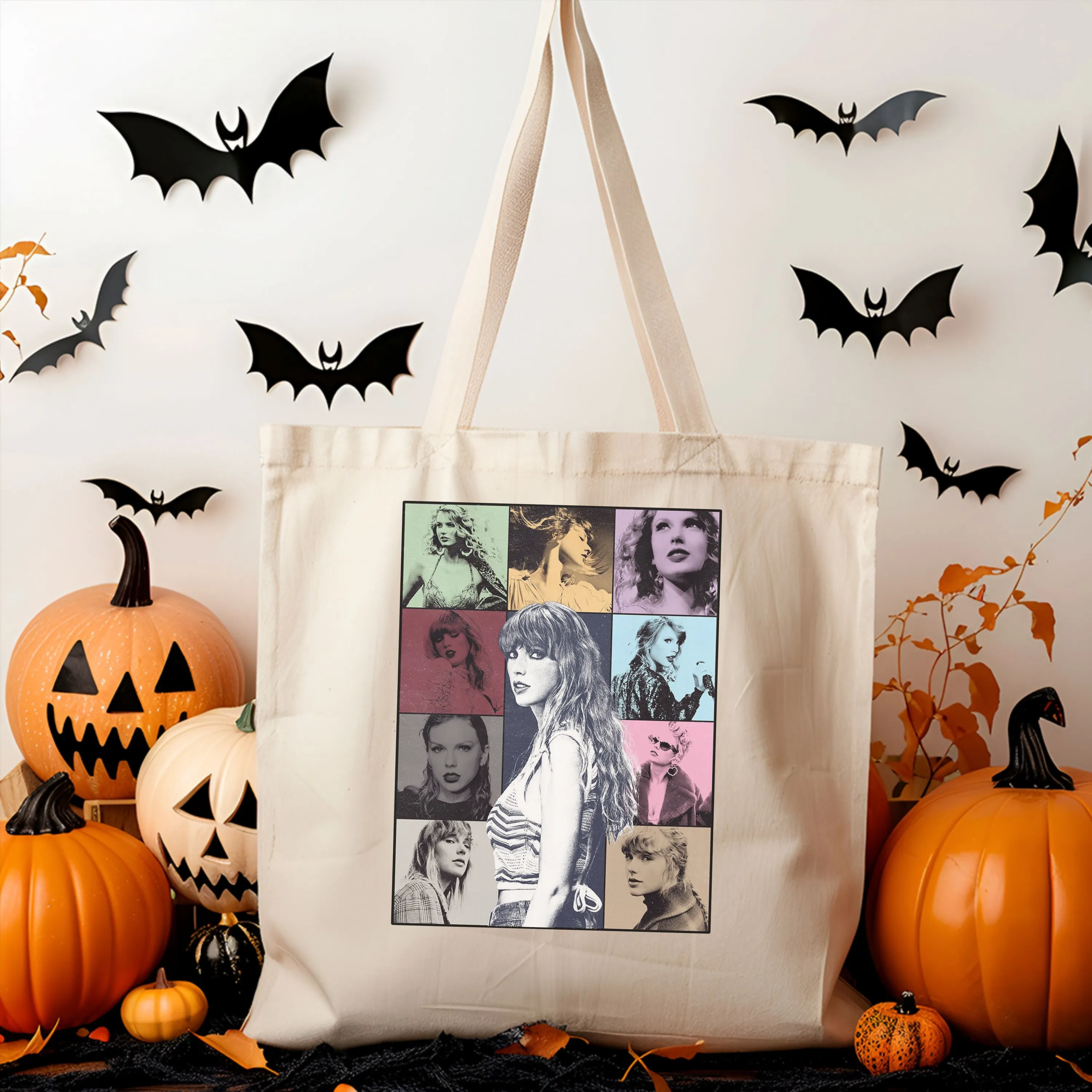 TS Collage Halloween Candy Tote Bag